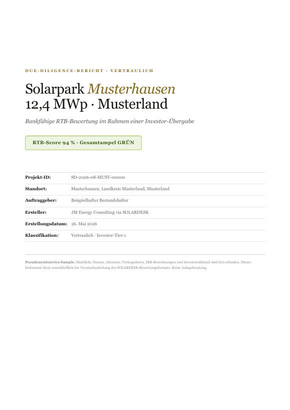 Seite 1 des Muster-Prüfberichts