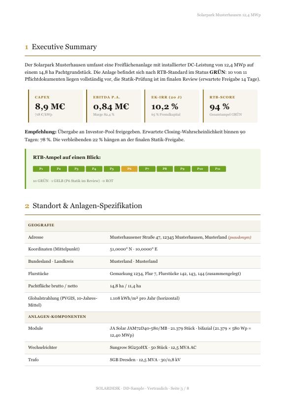 Seite 3 des Muster-Prüfberichts